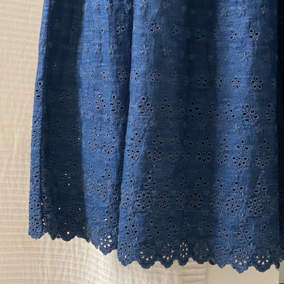 GAP x Dôen Eyelet Denim Smocked Bodice Maxi Dress - Picture 6 of 8